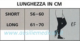 Tabella misure lunghezze Calze Mezza Coscia Traditional 505 A-F Sigvaris Classe 4